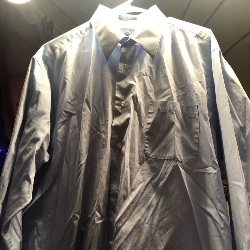 Light blue button down dress shirt XL